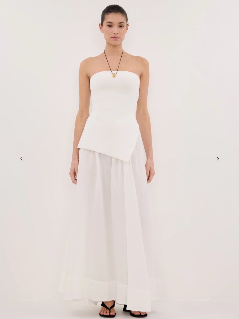 BNWT Dissh Layne White Ramie Maxi Skirt